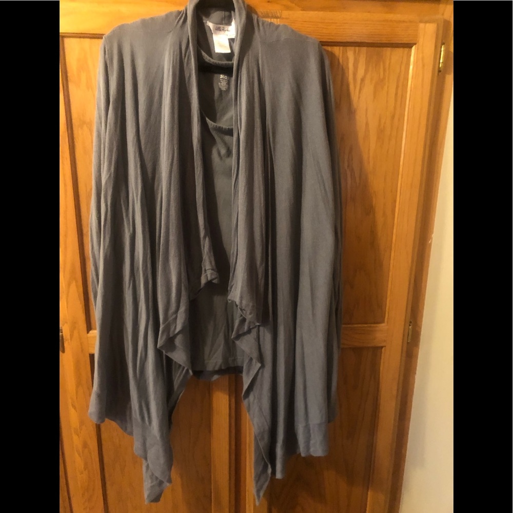 Ulla Popken gray cardigan set